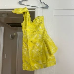 Yellow mini dress
